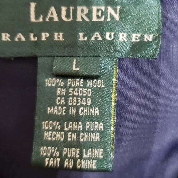 LAUREN RALPH LAUREN Wool 100% Pure Plaid Shacket Jacket Full Zip Large R… - Picture 2 of 16